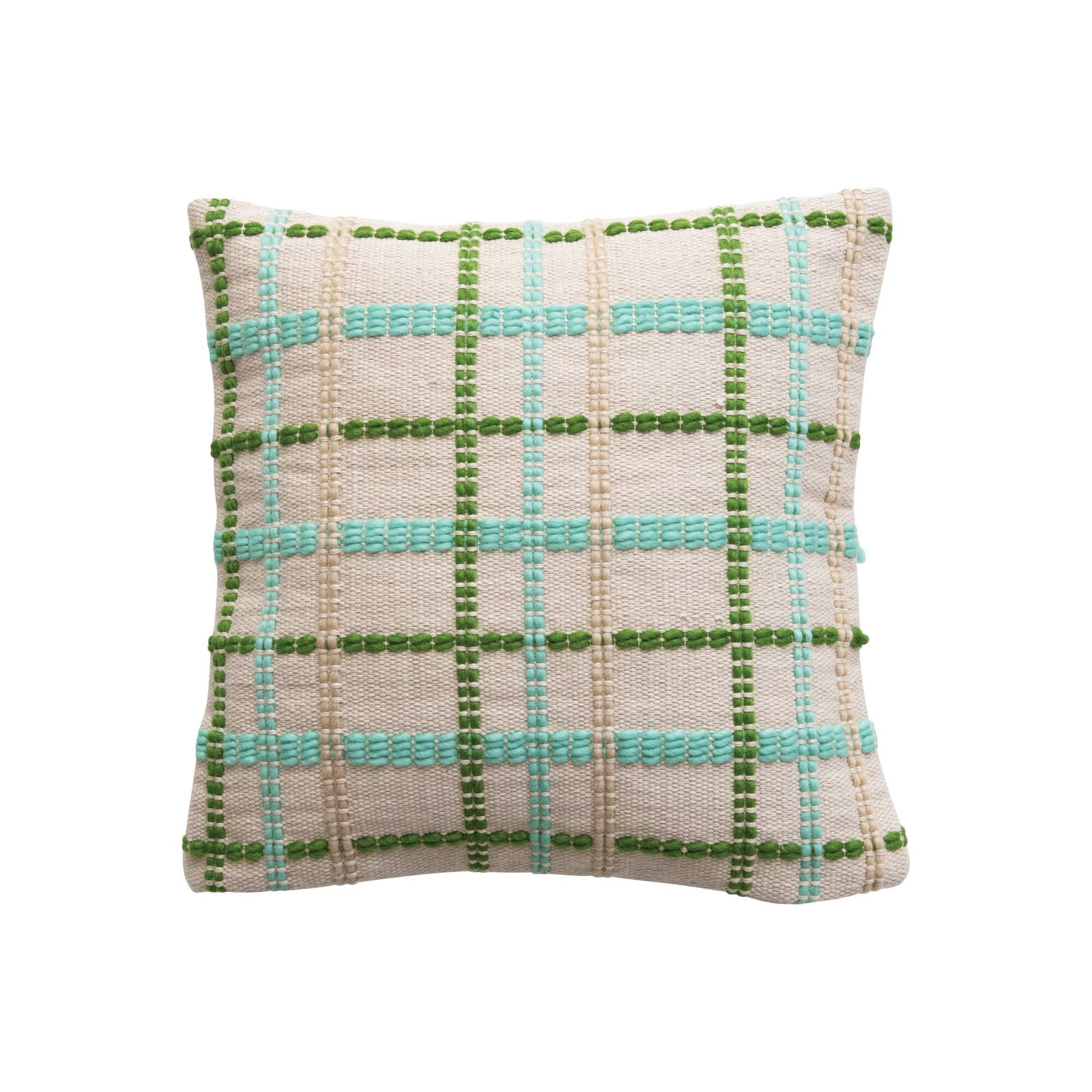 Hello Honey® 18" x 18" Square Woven Cotton & Wool Pillow